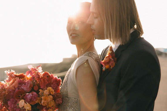 Bougainvillea inspired wedding at 5 Crowns restaurant in Corona Del Mar