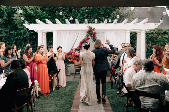Bougainvillea inspired wedding at 5 Crowns restaurant in Corona Del Mar