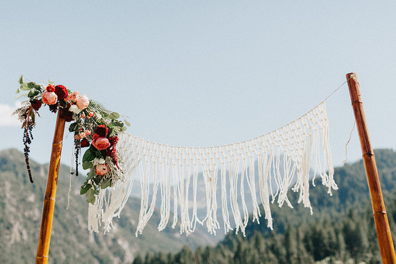 Macrame wedding backdrop