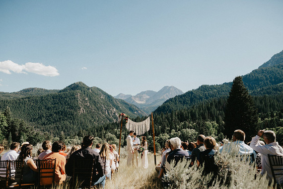 Macrame wedding backdrop