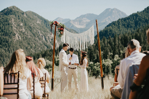 Macrame wedding backdrop