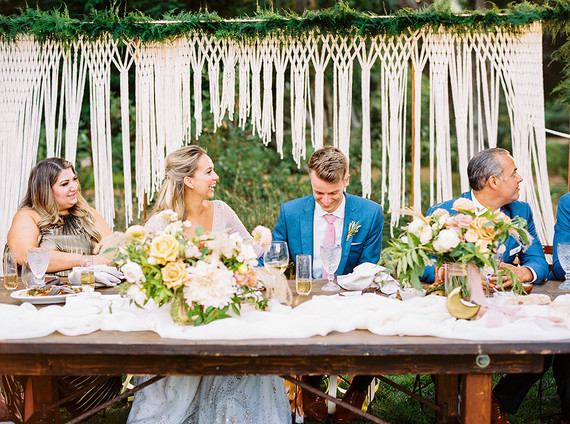 Macrame wedding backdrop