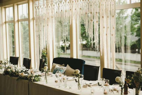 Macrame wedding backdrop