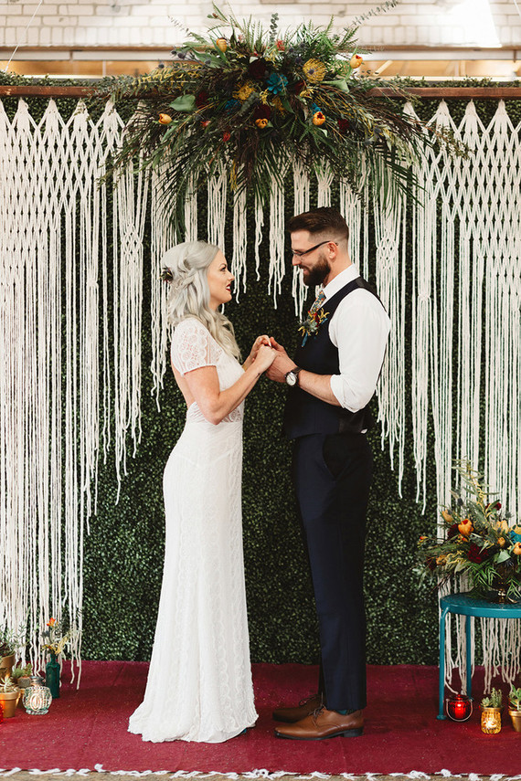 Macrame wedding backdrop