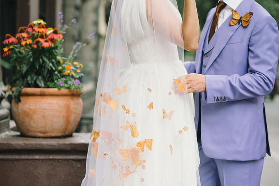 Butterfly themed spring wedding at Brooklyn Botanic Gardens
