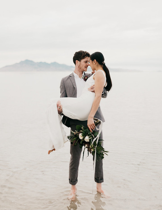 Bonneville Salt Flats engagement session