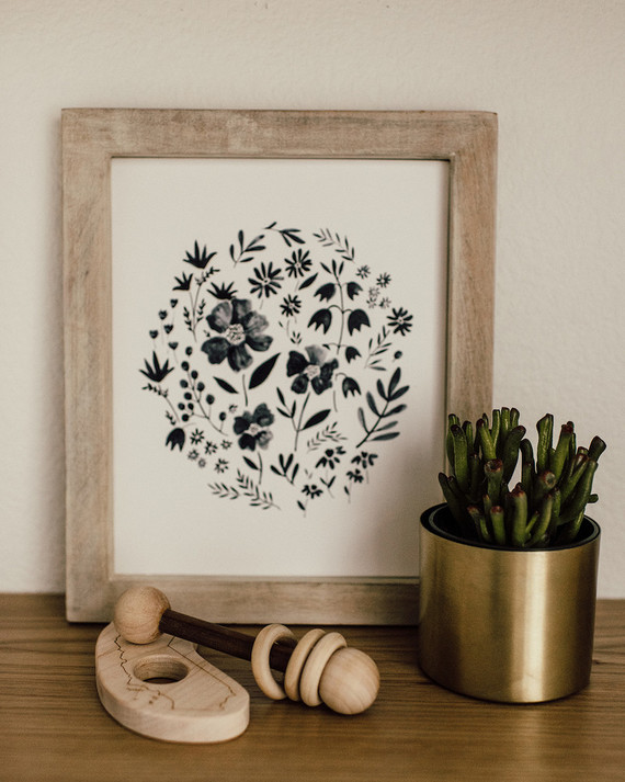 Gender neutral gold and emerald boho nursery