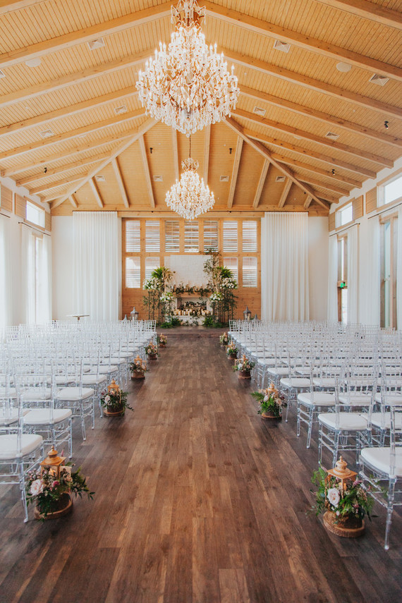 Rustic wedding ceremony