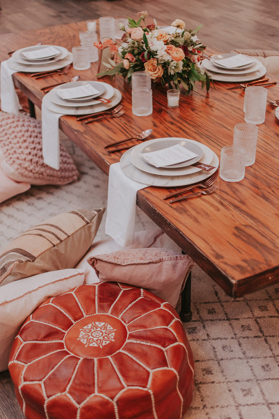 Bohemian wedding decor