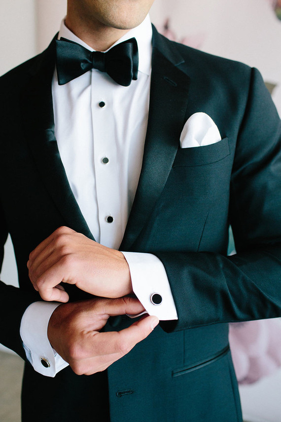 Floral wedding party ideas with The Black Tux