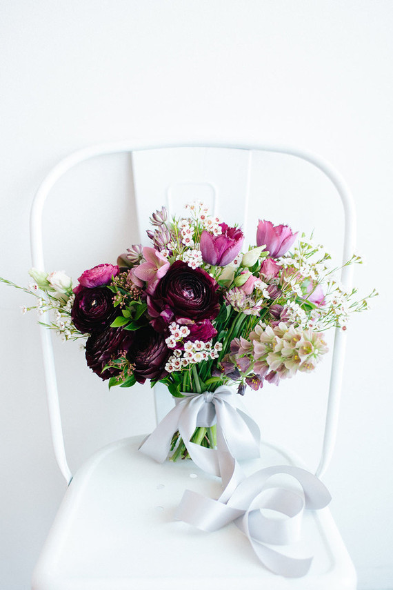 Floral wedding party ideas with The Black Tux