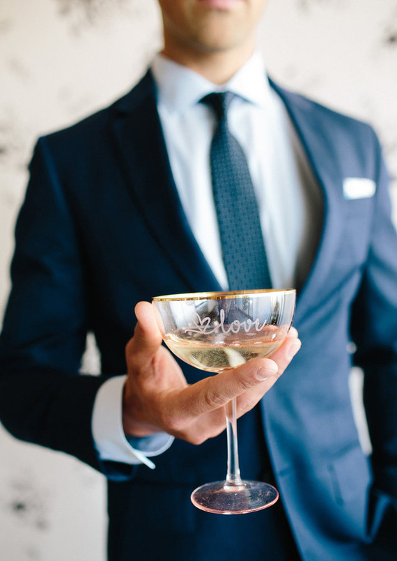 Floral wedding party ideas with The Black Tux