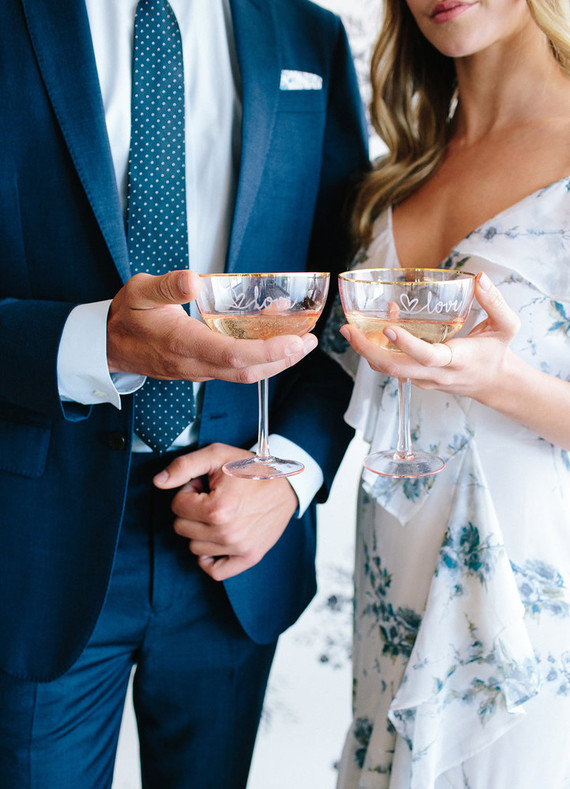 Floral wedding party ideas with The Black Tux