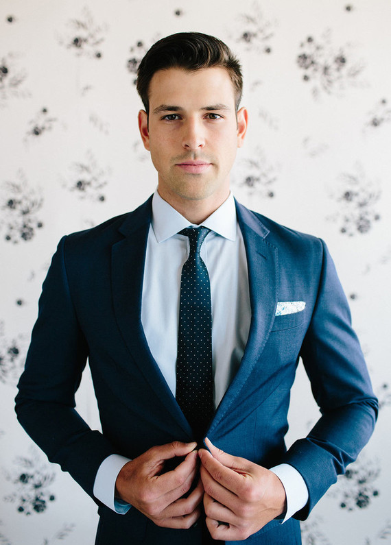 Floral wedding party ideas with The Black Tux