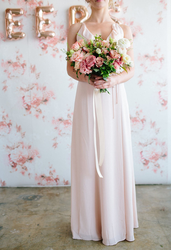 Floral wedding party ideas with The Black Tux