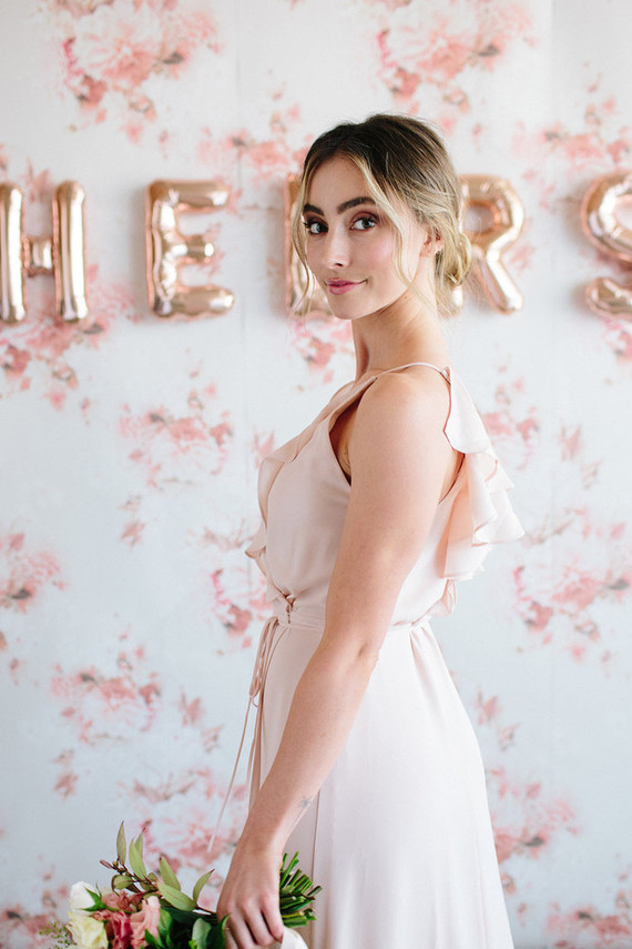Floral wedding party ideas with The Black Tux Inspiration