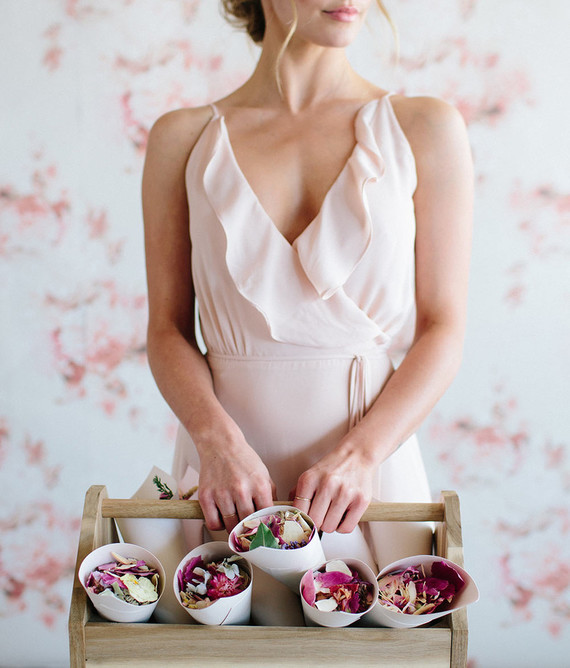 Floral wedding party ideas with The Black Tux Inspiration