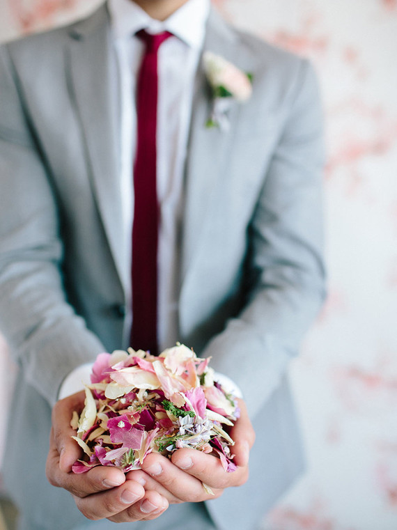 Floral wedding party ideas with The Black Tux