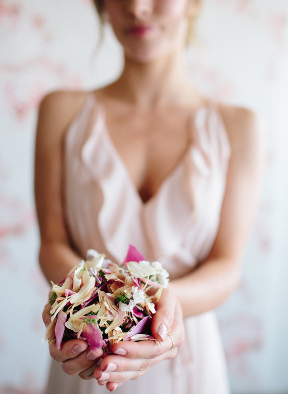 Floral wedding party ideas with The Black Tux Inspiration