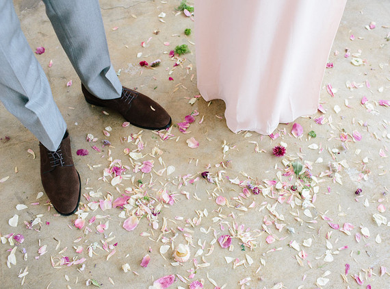 Floral wedding party ideas with The Black Tux Inspiration