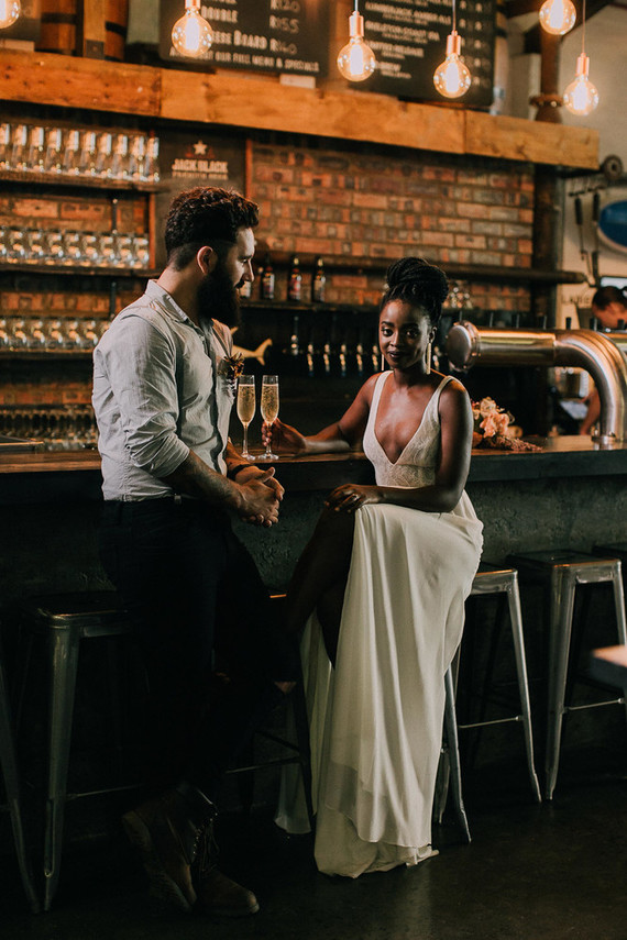 Moody urban brewery wedding ideas in Cape Town