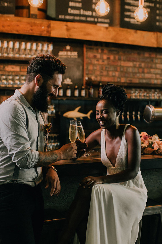 Moody urban brewery wedding ideas in Cape Town