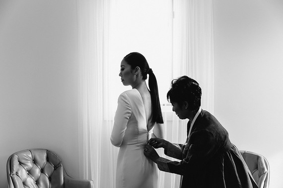 Moody minimalist spring wedding at The Ruby Street in Los Angeles
