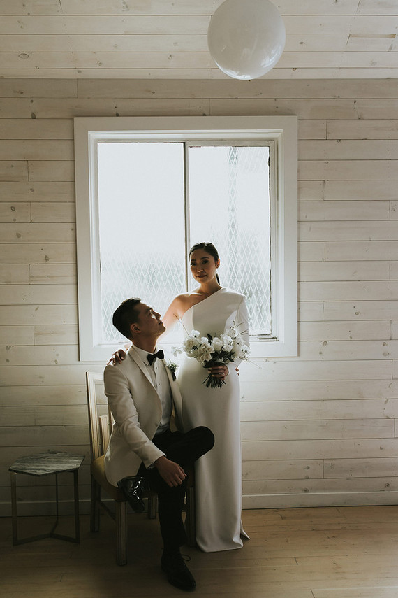 Moody minimalist spring wedding at The Ruby Street in Los Angeles