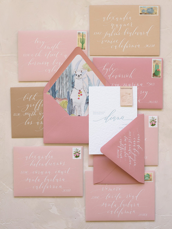 Llama baby shower invites