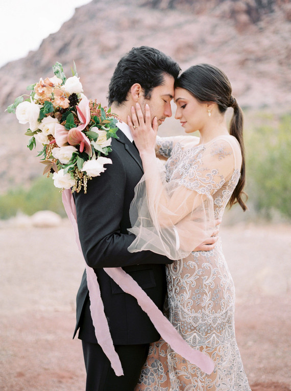 Dreamy desert elopement shoot in Las Vegas Inspiration