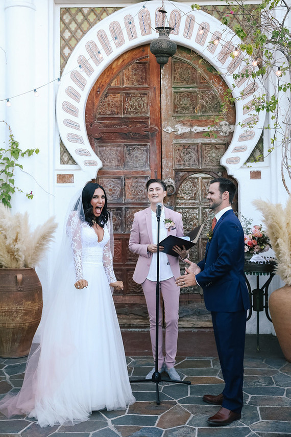 A ring designer's Palm Springs wedding at Korakia