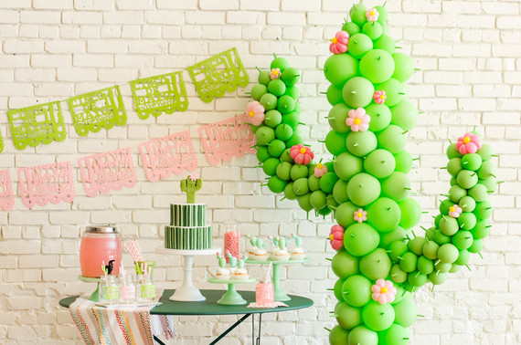 Cactus themed cinco de mayo party on 100 Layer Cakelet