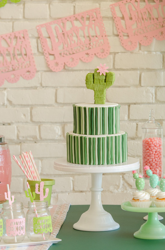 Cactus themed cinco de mayo party on 100 Layer Cakelet