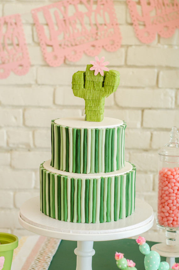 Cactus themed cinco de mayo party on 100 Layer Cakelet Inspiration