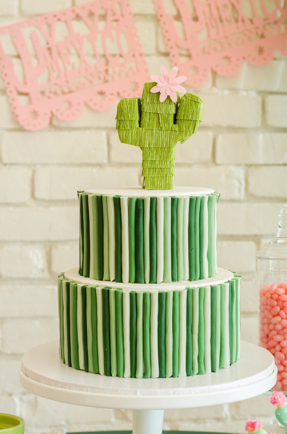 Cactus themed cinco de mayo party on 100 Layer Cakelet Inspiration