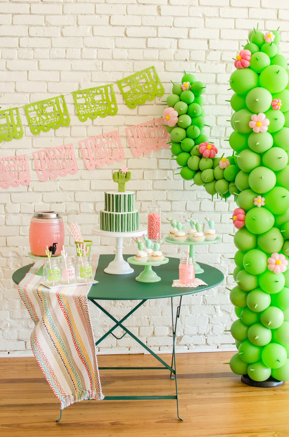 Cactus themed cinco de mayo party on 100 Layer Cakelet