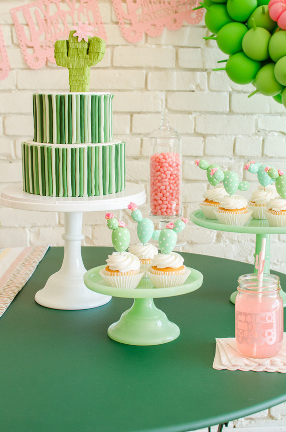 Cactus themed cinco de mayo party on 100 Layer Cakelet