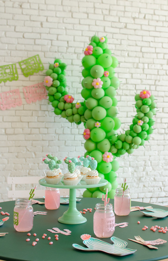 Cactus themed cinco de mayo party on 100 Layer Cakelet