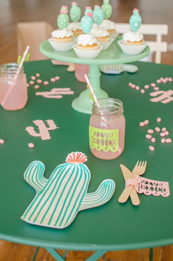 Cactus themed cinco de mayo party on 100 Layer Cakelet Inspiration