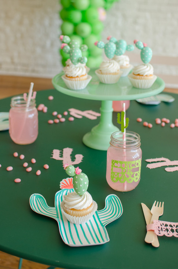 Cactus themed cinco de mayo party on 100 Layer Cakelet Inspiration