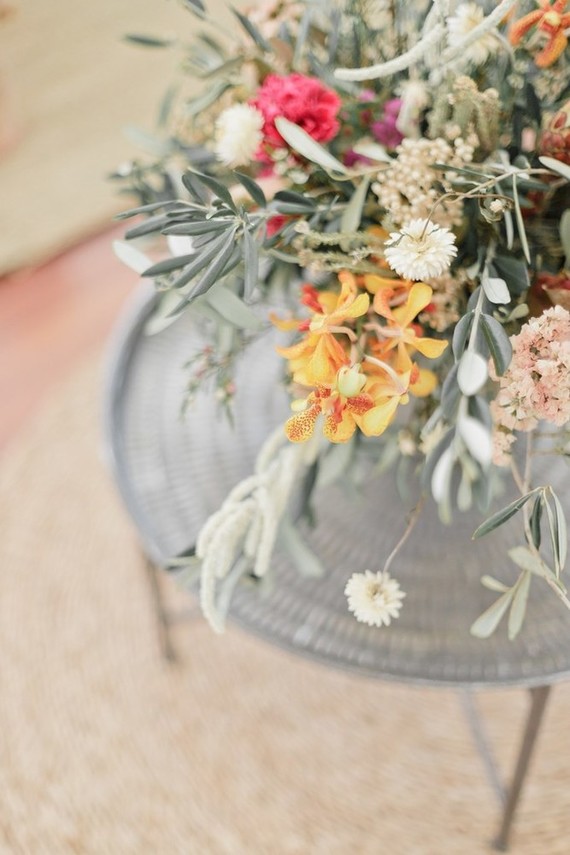 Cactus rose desert inspired Moroccan baby shower in France