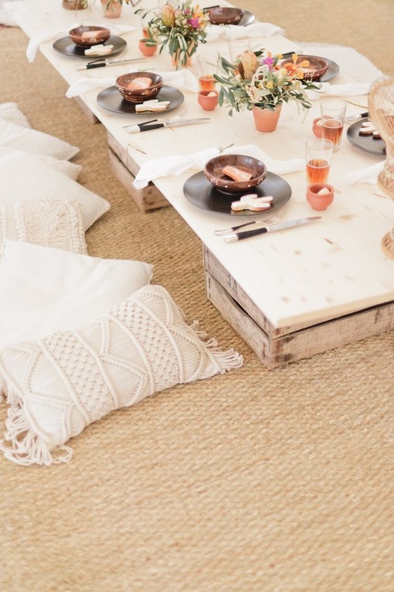 Cactus rose desert inspired Moroccan baby shower in France