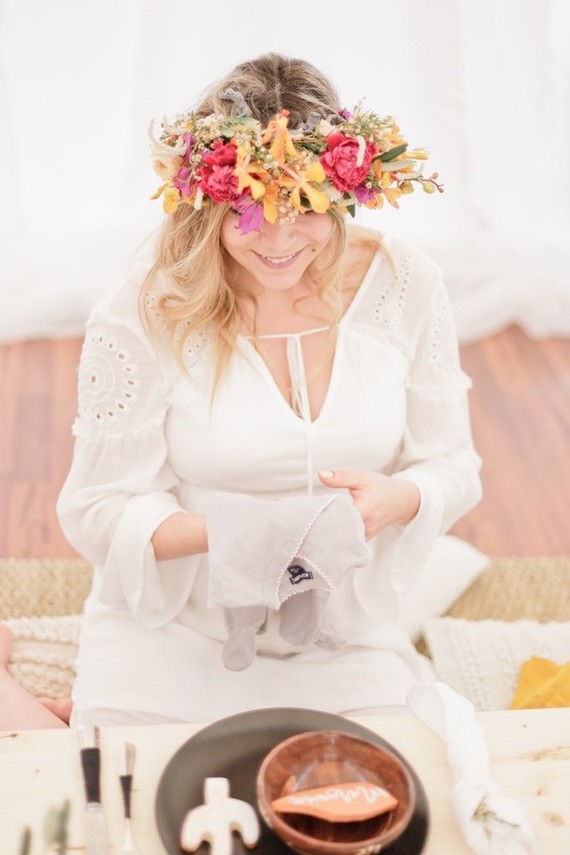 Cactus rose desert inspired Moroccan baby shower in France