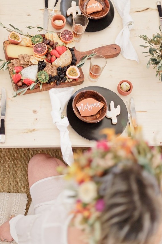 Cactus rose desert inspired Moroccan baby shower in France