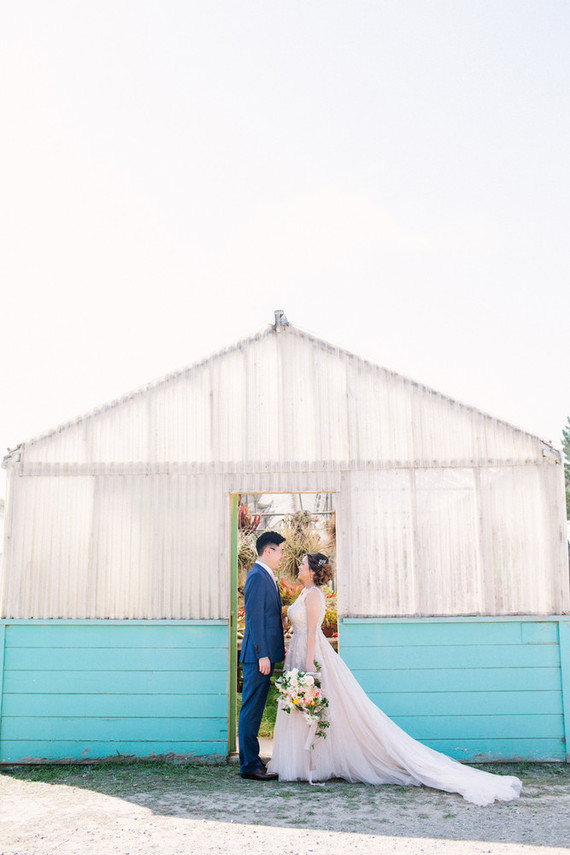 Whimsical greenhouse wedding at Shelldance Orchid Gardens