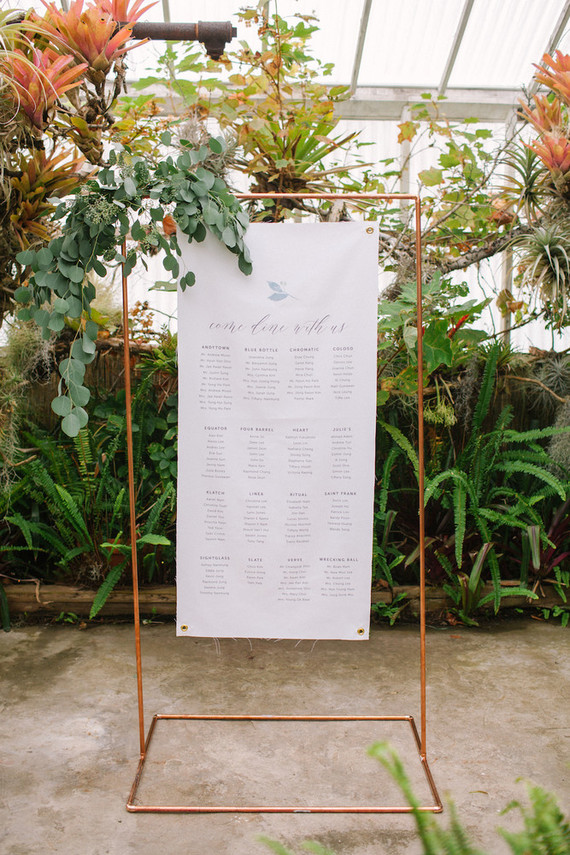 Whimsical greenhouse wedding at Shelldance Orchid Gardens