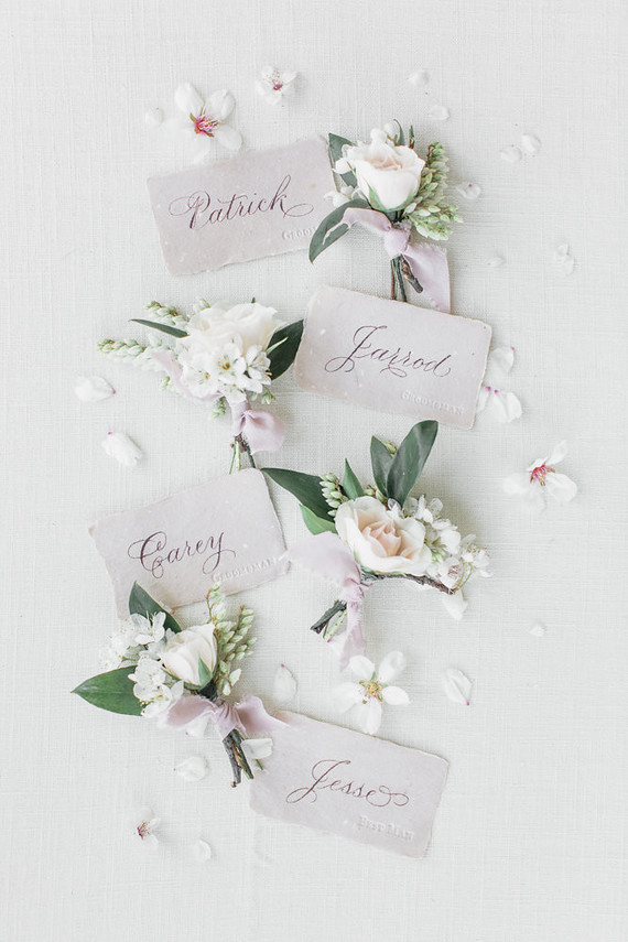 Romantic pastel spring blossom estate wedding
