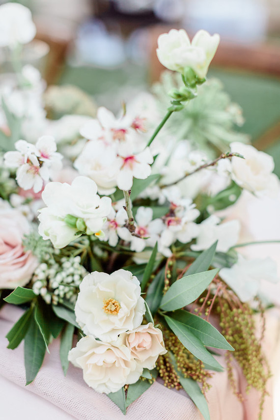Romantic pastel spring blossom estate wedding