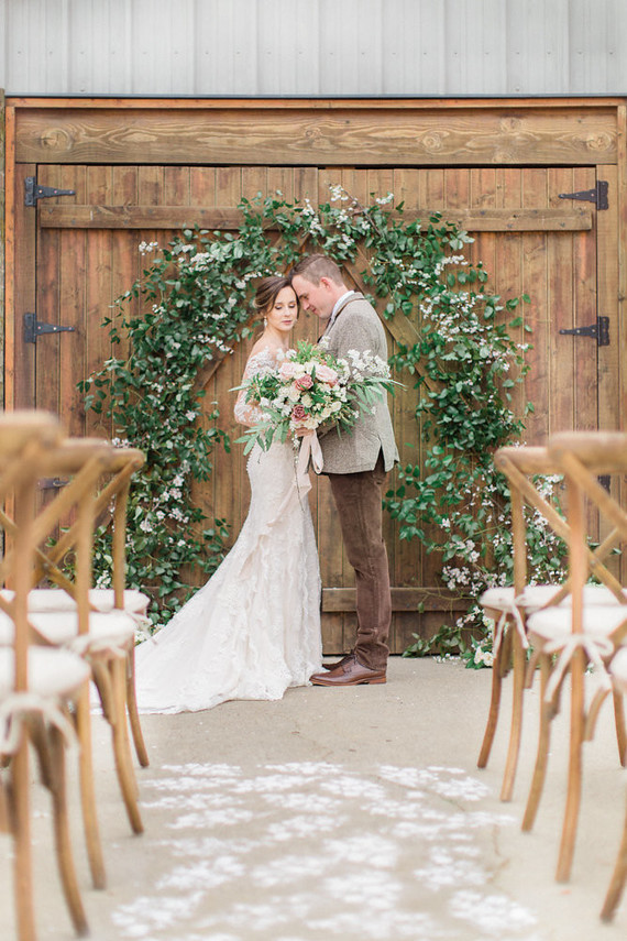 Romantic pastel spring blossom estate wedding