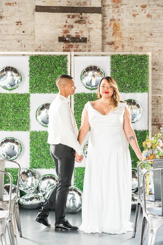 Pop Art inspired LGBTQ wedding editorial at The Green Building in NYC